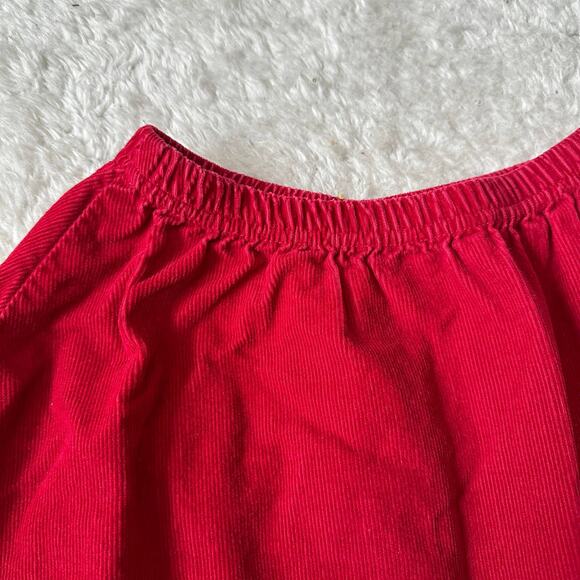 Hanna Andersson Red Corduroy Snowflake Skirt 100 4 4T Girls Christmas Holiday - Picture 3 of 6